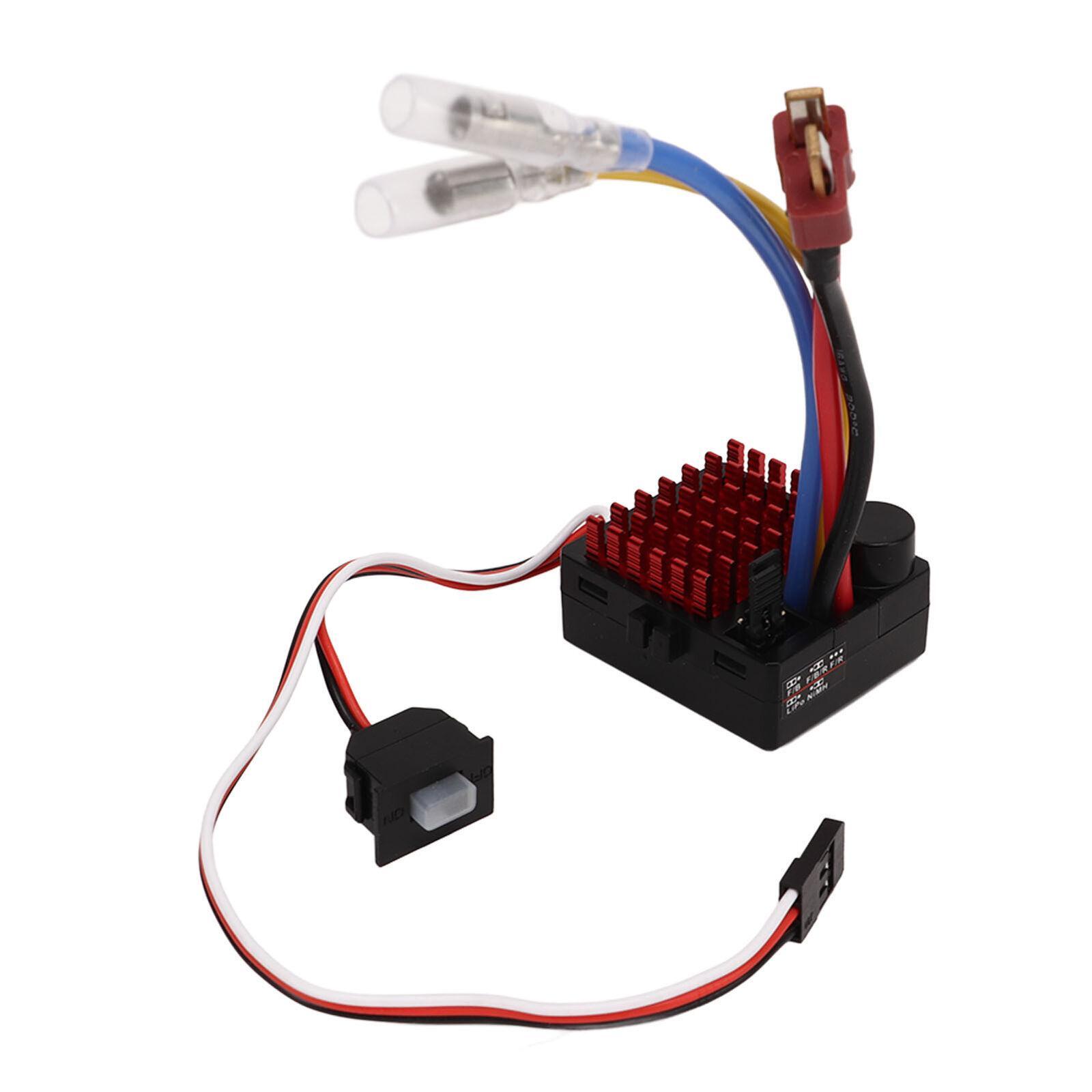 Brushed 60A ESC Waterproof Speed Control 2S-3S LiPo for 1/10 RC Cars Boat