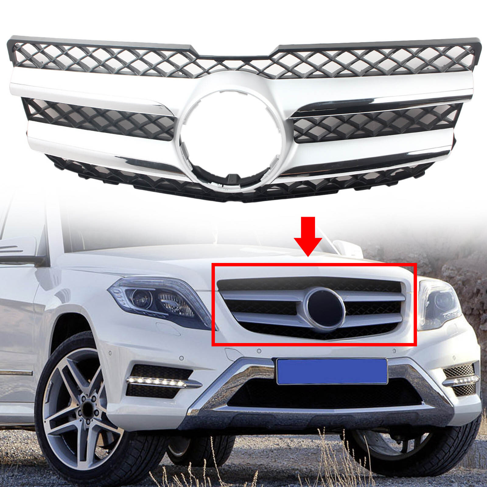 For Mercedes Benz GLK / X204 GLK350 2013 2014 2015 Front Grille