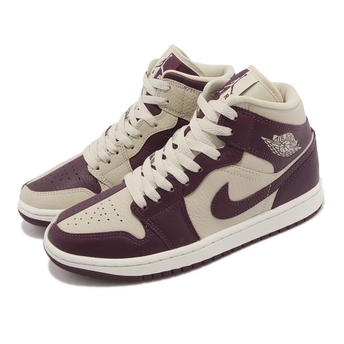 

Nike Wmns Air Jordan 1 Mid SE Split Beach Cherrywood Женские унисекс AJ1 DR0501-200, Цвет слоновой кости, Wmns Air Jordan 1 Mid Se