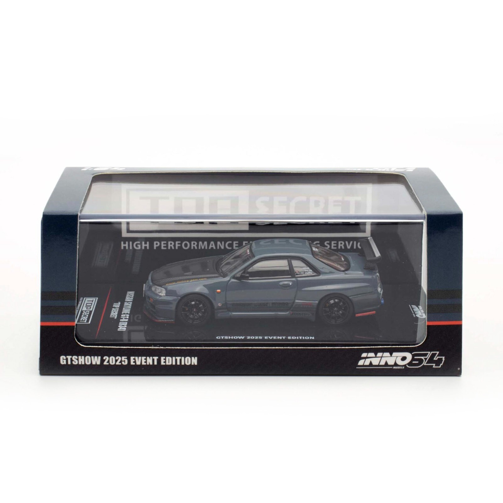 （GT-R R34） TOP SECRET GTSHOW 2025 INNO64 INNO64 NISSAN SKYLINE GT-R R34 TOP SECRET NAGATA 500 GTSHOW