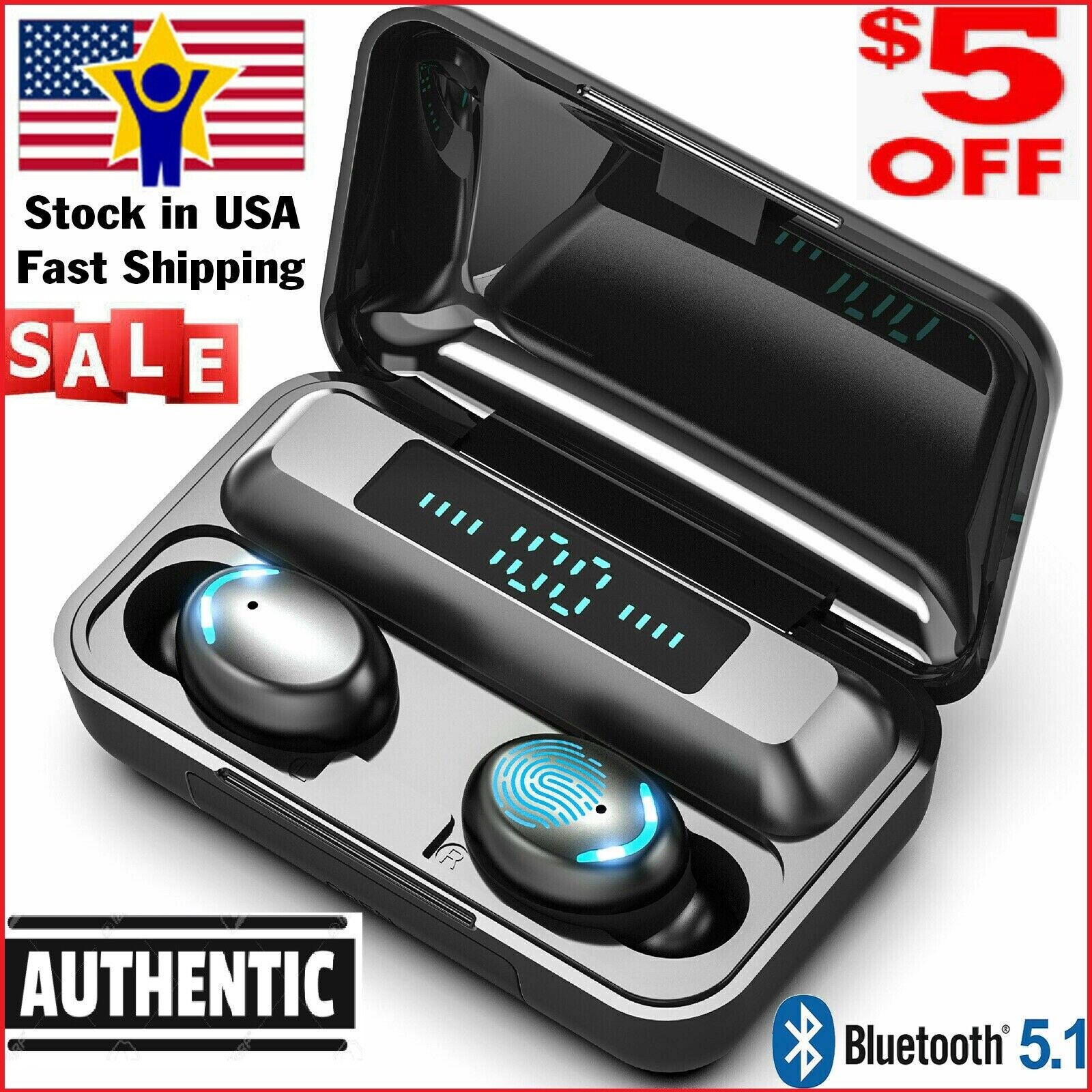 Bluetooth Earbuds TWS 5.3 all phones laptop tablet Wireless 