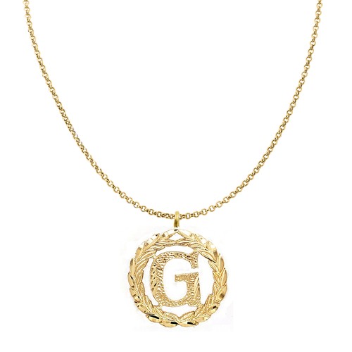【Monday Edition】GOLD INITIAL NECLACE G Necklace / Gold Initial Necklace | Linjer Jewelry