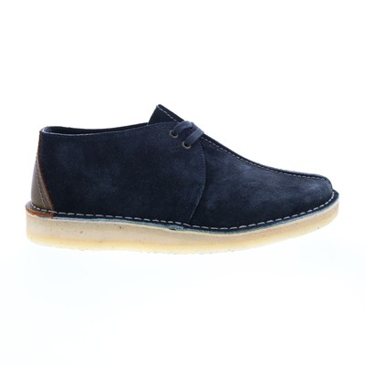 

Clarks Desert Trek 26168859 Мужские синие замшевые оксфорды на шнуровке повседневная обувь 9,5, Синий, Clarks Desert Trek