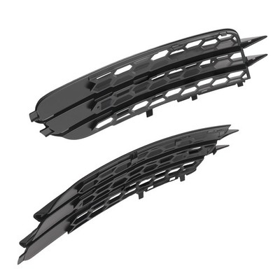 Pair Front Bumper Fog Light Grille Cover for Audi A6 C7 2.0L 2.8L 2012-2015