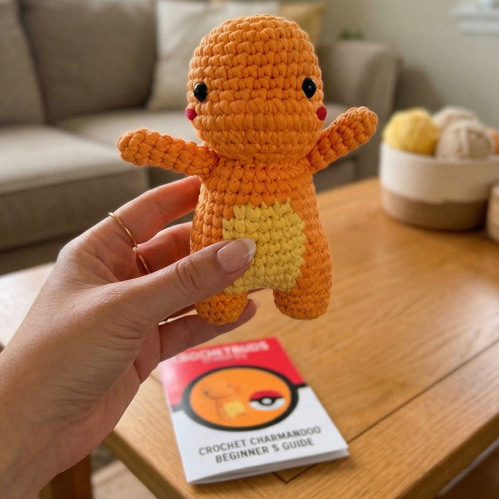 Charmandoo Crochet Kit Hobby Relax Intermediate DIY Yarn Hook Ball Video Guide 1