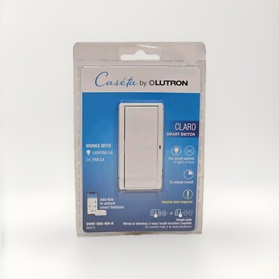 Lutron Caseta Smart Lighting Claro Smart 5-amp Single-pole/3-way Locator White