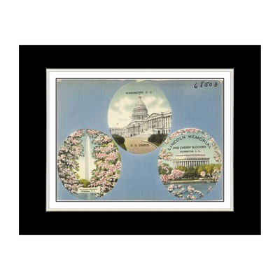 Art Print - Washington DC Postcard - Washington, D. C., U. S. Capitol. Washing