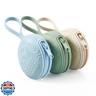 PandaEar 3 Pack Silicone Pacifier Holder Case, Portable Travel Pacifier Pouch for Newborns, BPA-Free Silicone Pacifier Storage Container for Boys and Girls (Green, Blue, Cream)