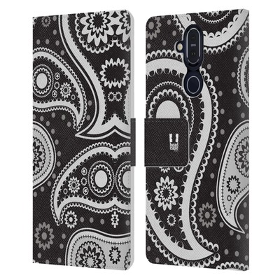 HEAD CASE DESIGNS PAISLEY PATTERNS SERIES 2 LEATHER BOOK CASE FOR NOKIA PHONES