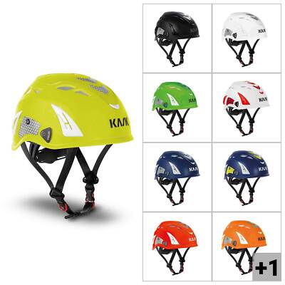KASK Industriehelm Plasma HI VIZ, Schutzhelm, Drehrad, Reflexstreifen, EN 397