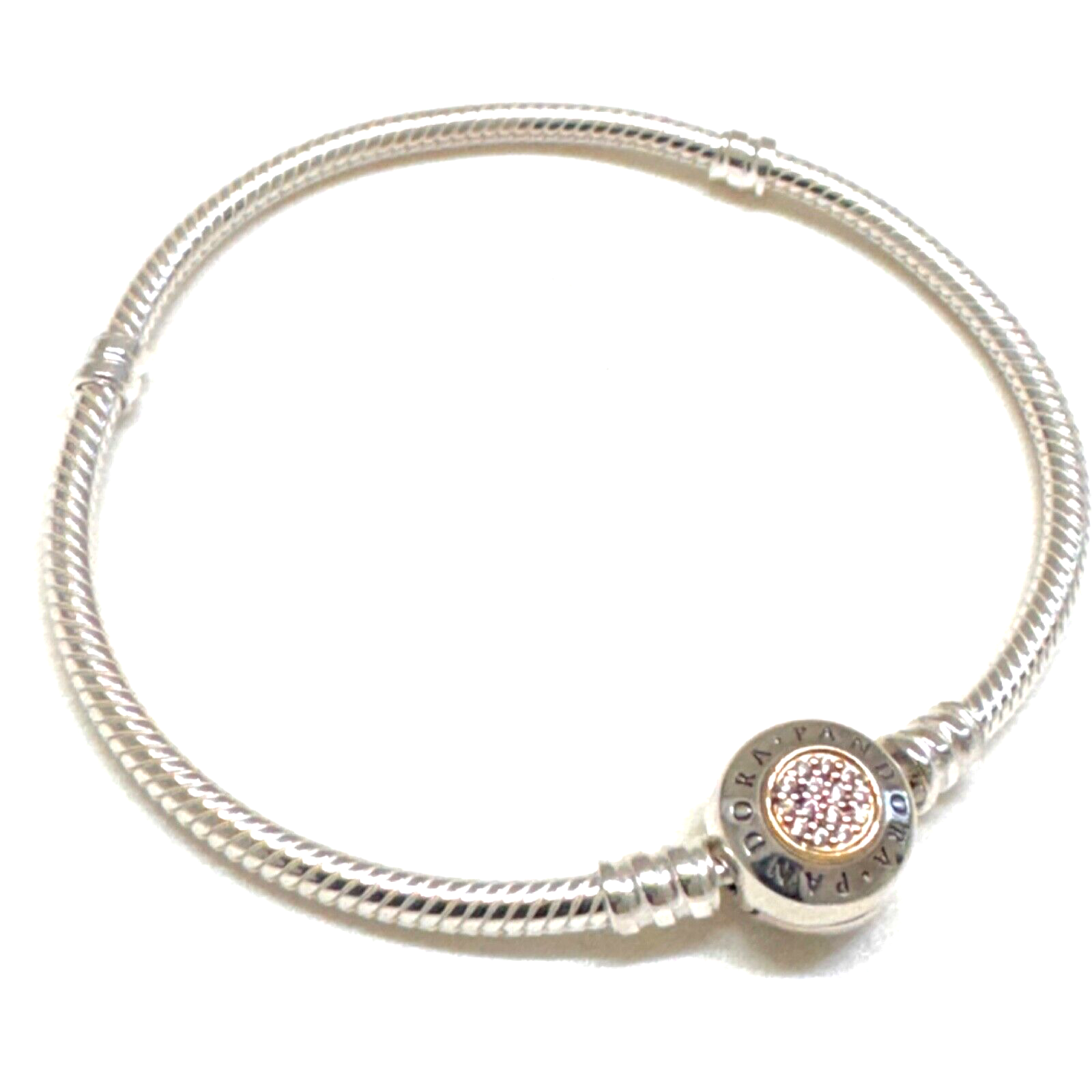 Pandora Moments Tone Clasp Bracelet 美品✨ Amazon.com: PANDORA Moments Two-Tone Barrel Clasp Snake