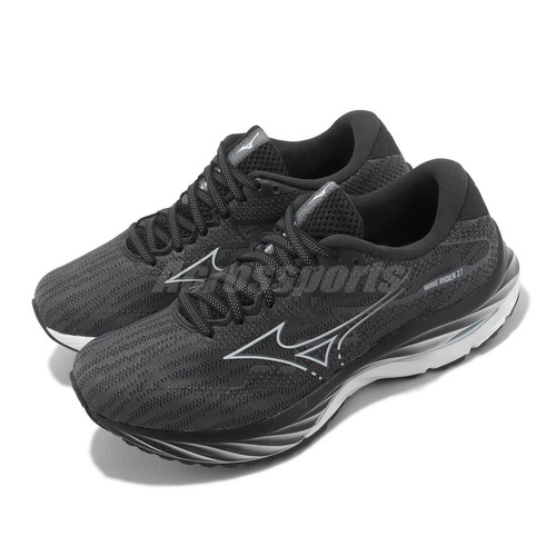 

Женские шоссейные кроссовки Mizuno Wave Rider 27 Super Wide Black Grey J1GD2306-22, Черный, Wave Rider 27 Super Wide