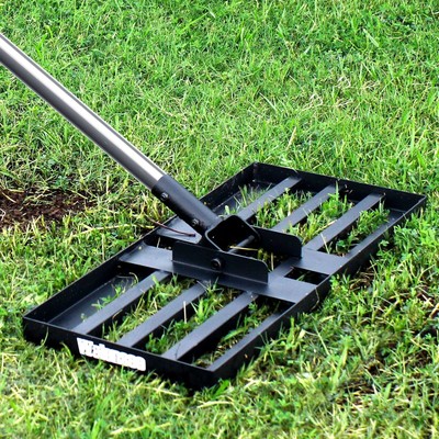 LAWN LEVELING RAKE Stainless Steel Handle Leveler 65ft WALENSEE