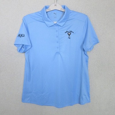 Puma AJGA Polo Shirt Blue Northern California Golf Logo Short Sleeve Womens M