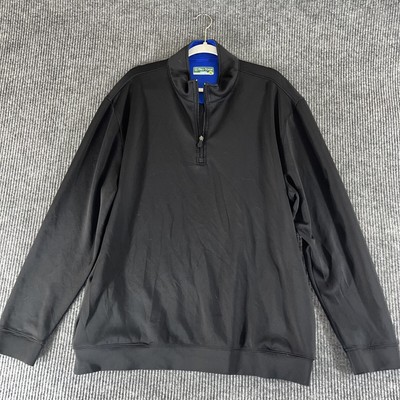 Pro Tour jacket men's XL black quarter zip cool play*emblem loose stain on side