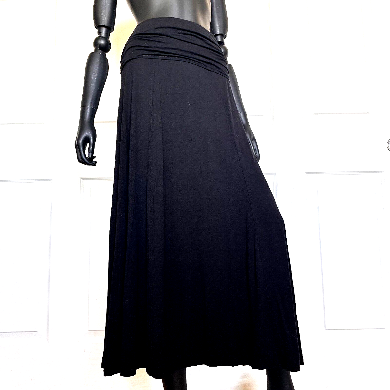 【PORTERNA】prin flare maxi skirt NWOT Max Studio Maxi Skirt Black Flare Size XS Pullon Solid