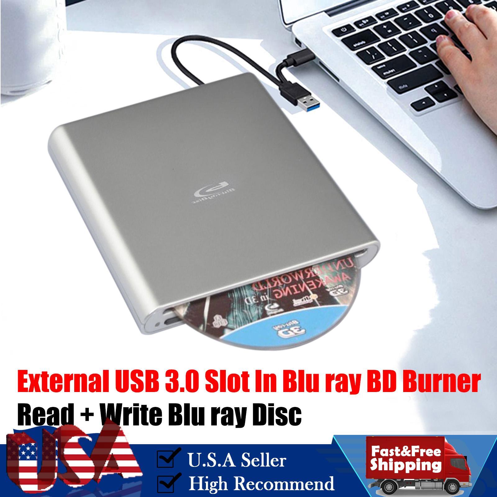 Usb External Bd-r Bd Dvd Cd Rw Disc Writer Laptop Movie Player Us