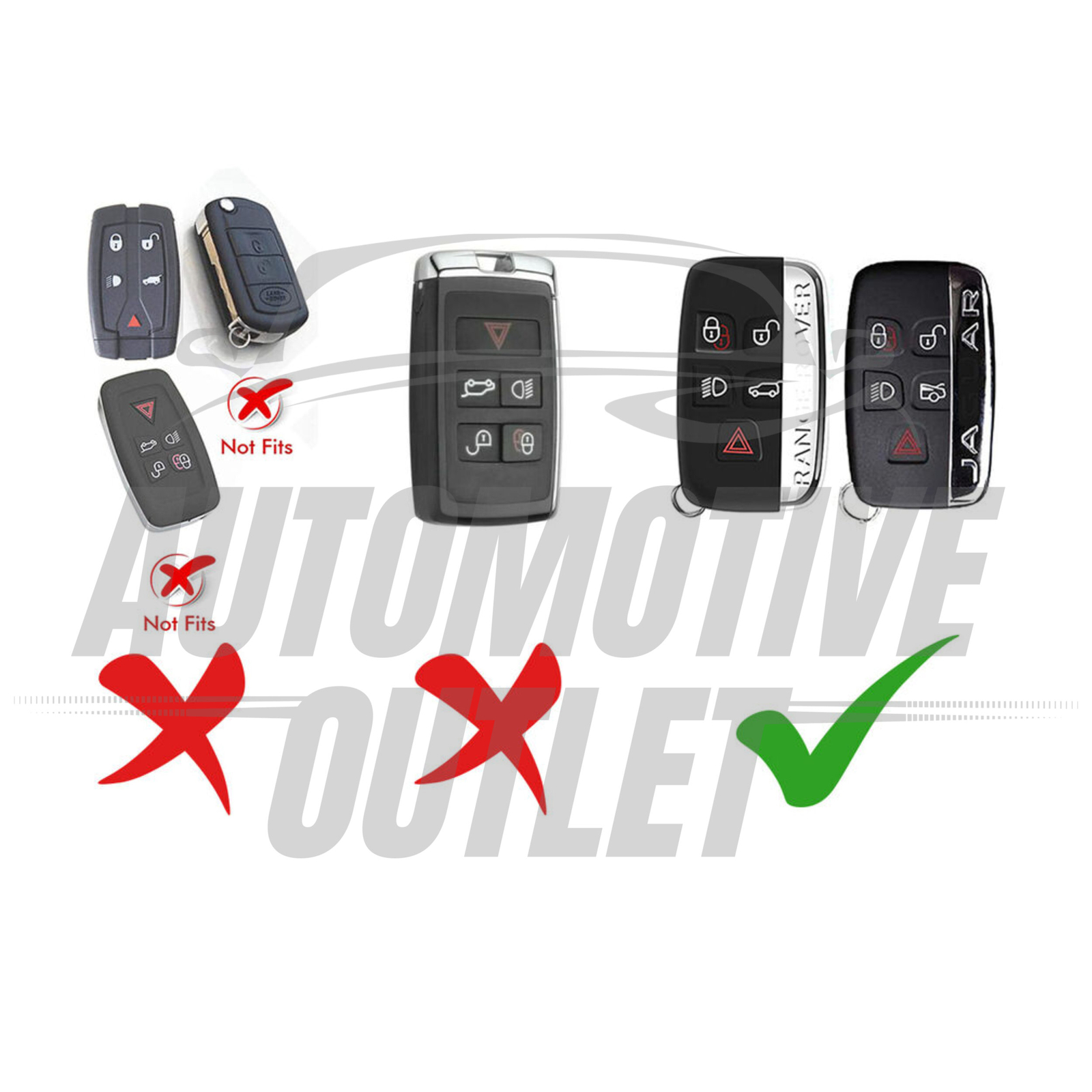 KEY COVER FOB CASE CARBON FIBER FOR LAND RANGE ROVER SPORT EVOQUE JAGUAR XF XJ 2