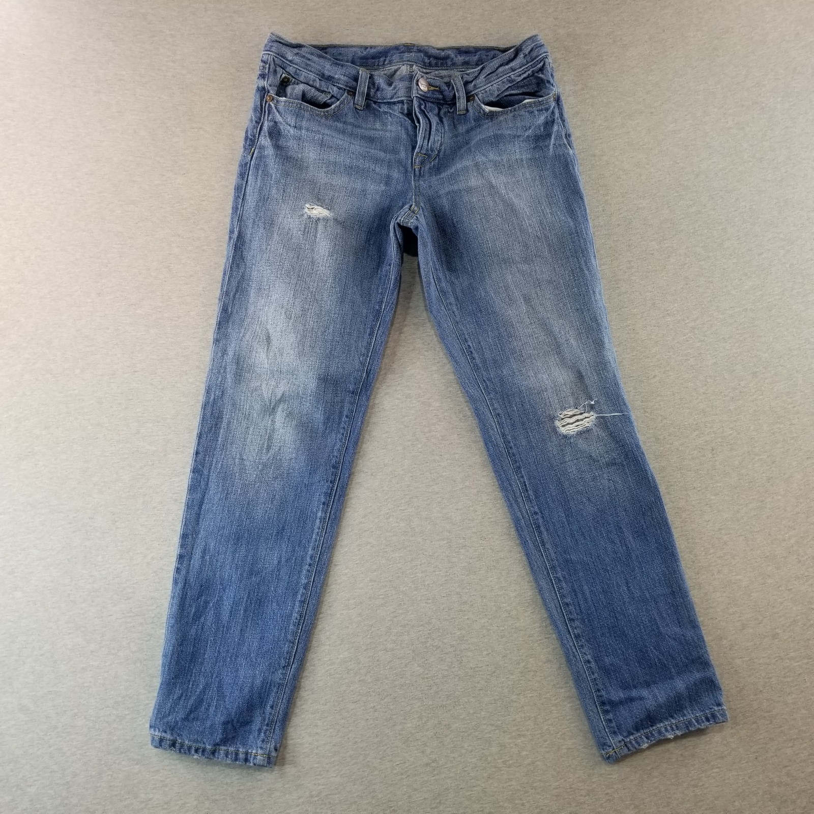 Loft Jeans Women's Sz 2/25 Blue Wash Botton Fly Indie Normcore 100% Cotton VTG