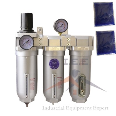 1'' HEAVY DUTY 3 STAGE COMPRESSED AIR CLEANER DRYER REGULATOR FILTER DESICCANT