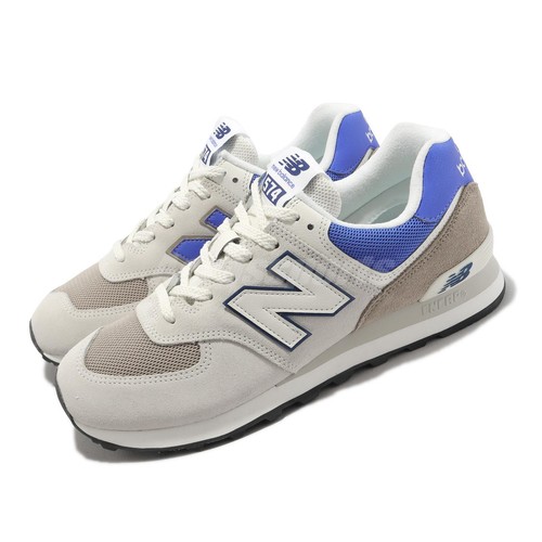 

New Balance 574 NB Бежевые Синие Мужские Повседневные Кроссовки Унисекс LifeStyle U574UY2-D, Бежевый, 574