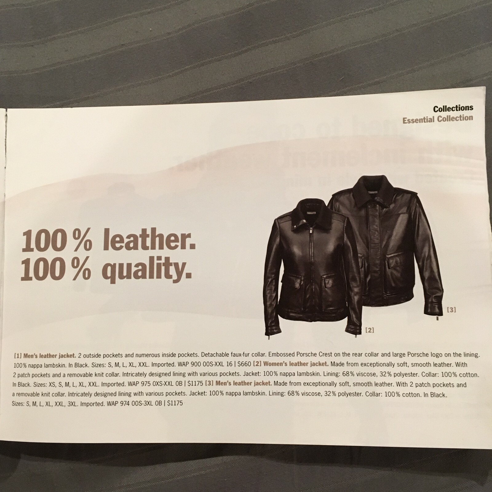 Pre-owned Porsche Design Leather Jacket From The Essential Collection Of 2012. Men's Usa S In Black