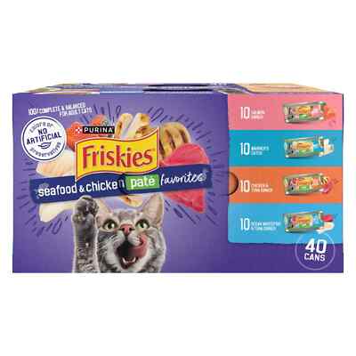 Purina Friskies Wet Cat Food Variety Pack - 40 Count