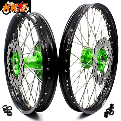 現品限り一斉値下げ！ 1993-2002 Kawasaki KX125 KX250 KKE 21/19 CNC Wheels for パーツ