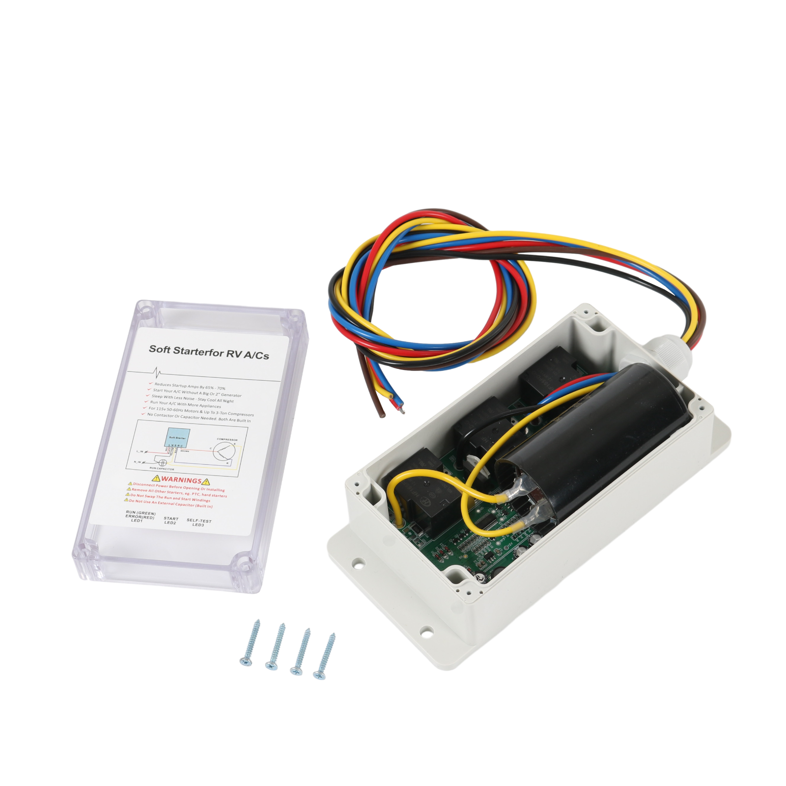 A/C Soft Starter Smart Control Kit Enables Easy Start an A/C & Appliances on RV