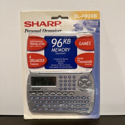 Sharp EL-6920B Personal Organizer Games Translator Calculator Schedule Memo+