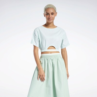 

Женская футболка Reebok Wmns Classics SS Lifestyle с опаловым блеском, Light blue, Reebok Wmns Classics SS Lifestyle T-Shirt