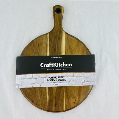 Craft Kitchen 11.5 in Wood Cutting Chop Prep Serve Acacia