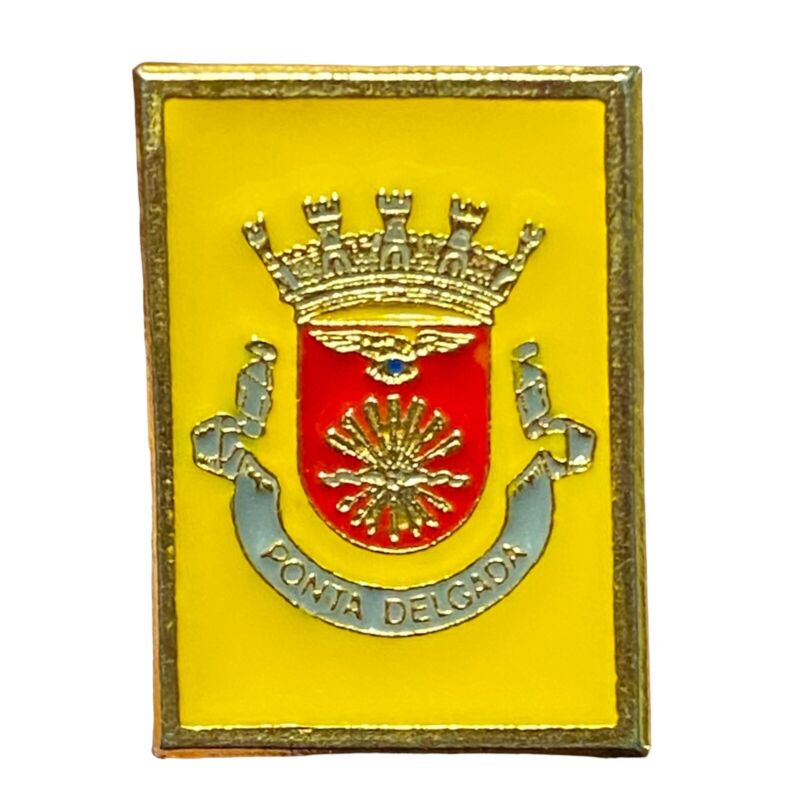 Ponta Delgada Portugal Coat Of Arms Lapel Hat Pin Badge Brooch Crest Crown 216
