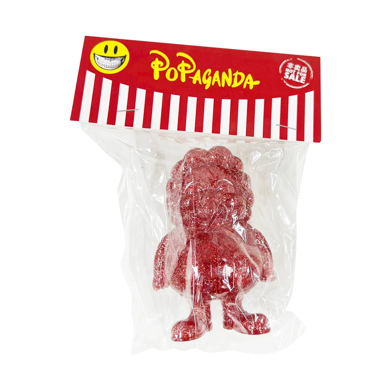 Ron English MC SUPERSIZED Mini Series red glitter clear 3 Vinyl Figure Popaganda