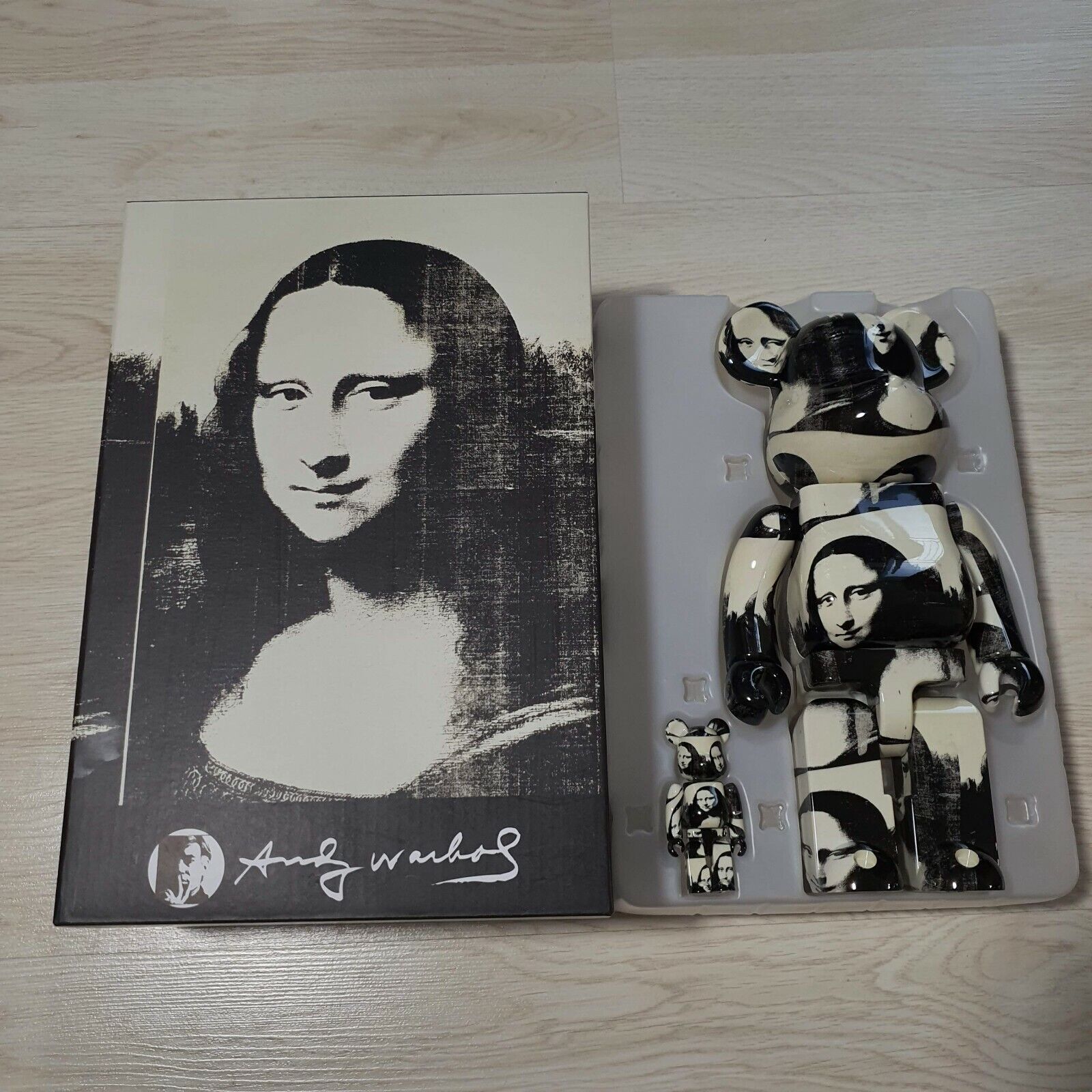 Bearbrick ANDY WARHOL Double Mona Lisa 100%&400% Medicom Toy Bearbrick ANDY WARHOL Double Mona Lisa 100%&400% Medicom Toy