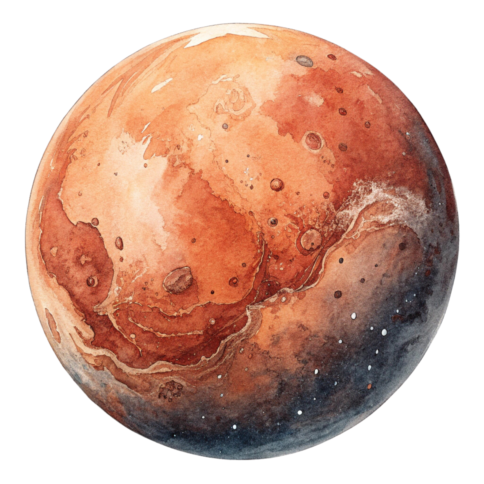 Mars Planet Solar System Self Adhesive Vinyl Sticker