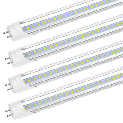 4 Lights T8 LED Tube Light Bulbs G13 2FT 9W Bi Pin 5000K US LED Shop Light