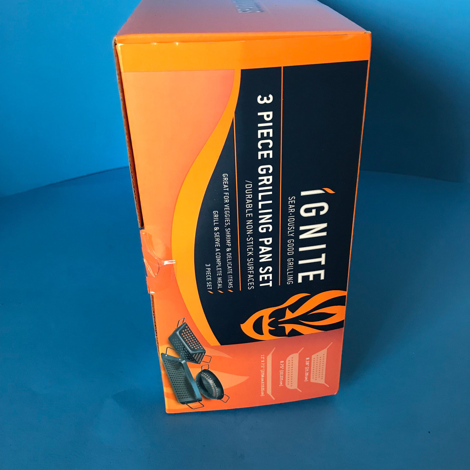 Ignite 3 Piece Non Stick Grill Topper Set