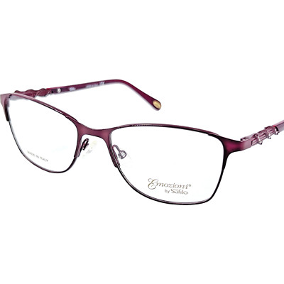 Safilo Emozioni EM4390 Women's Metal Eyeglass Frame 0LHF Burgundy 52-16 Italy