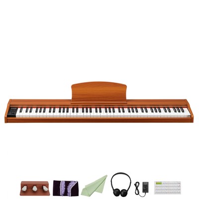Ktaxon 88 Keys Digital Piano Electric Keyboard With Wood Stand Triple Pedal
