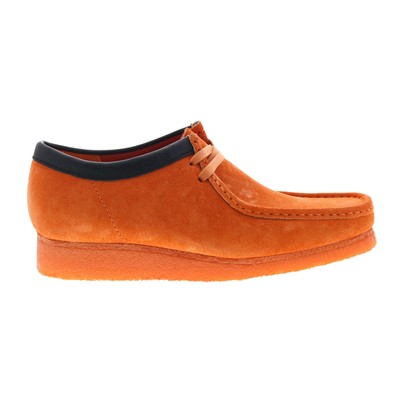 

Clarks Wallabee 26163072 Мужские оранжевые оксфорды и туфли на шнуровке повседневная обувь, Оранжевый, Clarks Wallabee