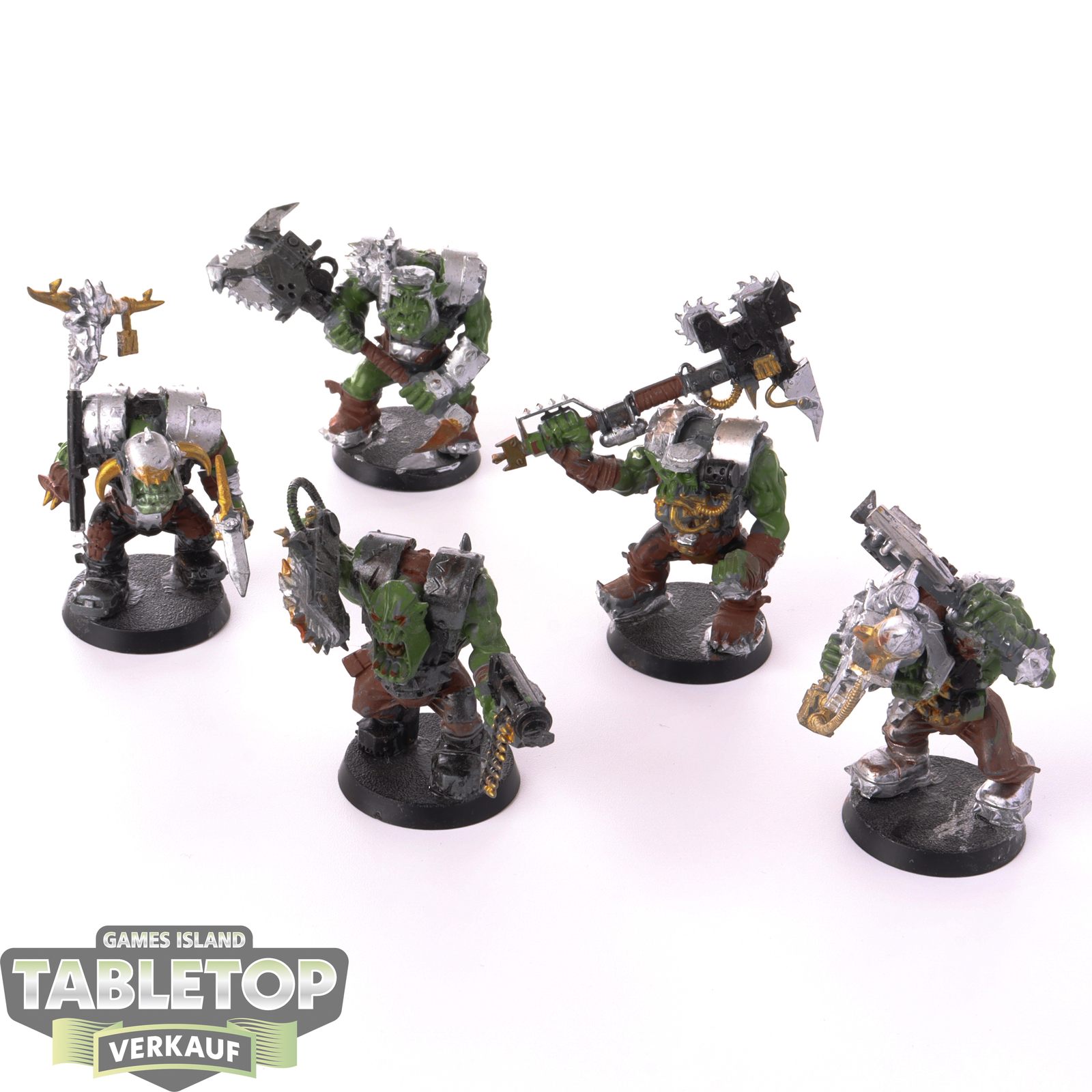 Orks - 5 x Ork Nobz - teilweise bemalt