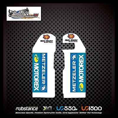 Metzeler NGK Fox Rear Fender White Decal Sticker MX 544