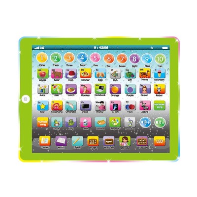 Wenbeier Kids Tablet Learning Pad Toddler Tablet with ABC Word Song Music Num...