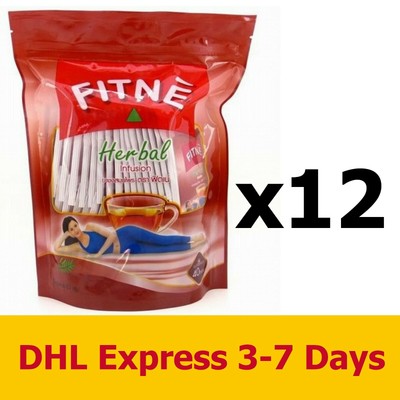 12x40 Teabags Fitne Herbal Tea Slimming Weight Loss Vitamin Fat Burning Red 