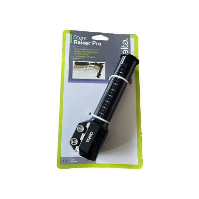Delta Stem Raiser PRO Black 1-1/8'' Diameter A-Head Stem Handlebar Riser up 4.6''
