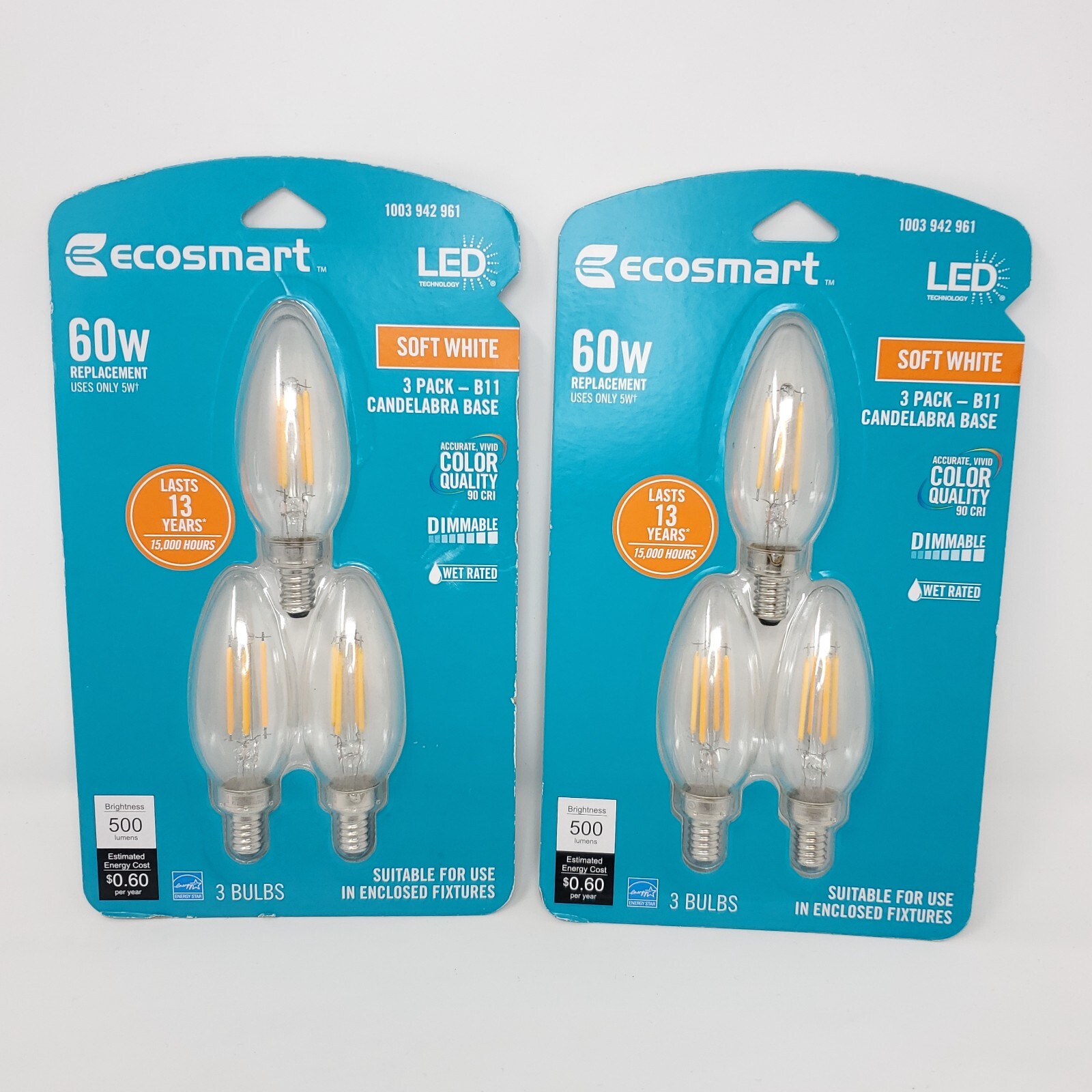 60w Soft White Candelabra Base B11