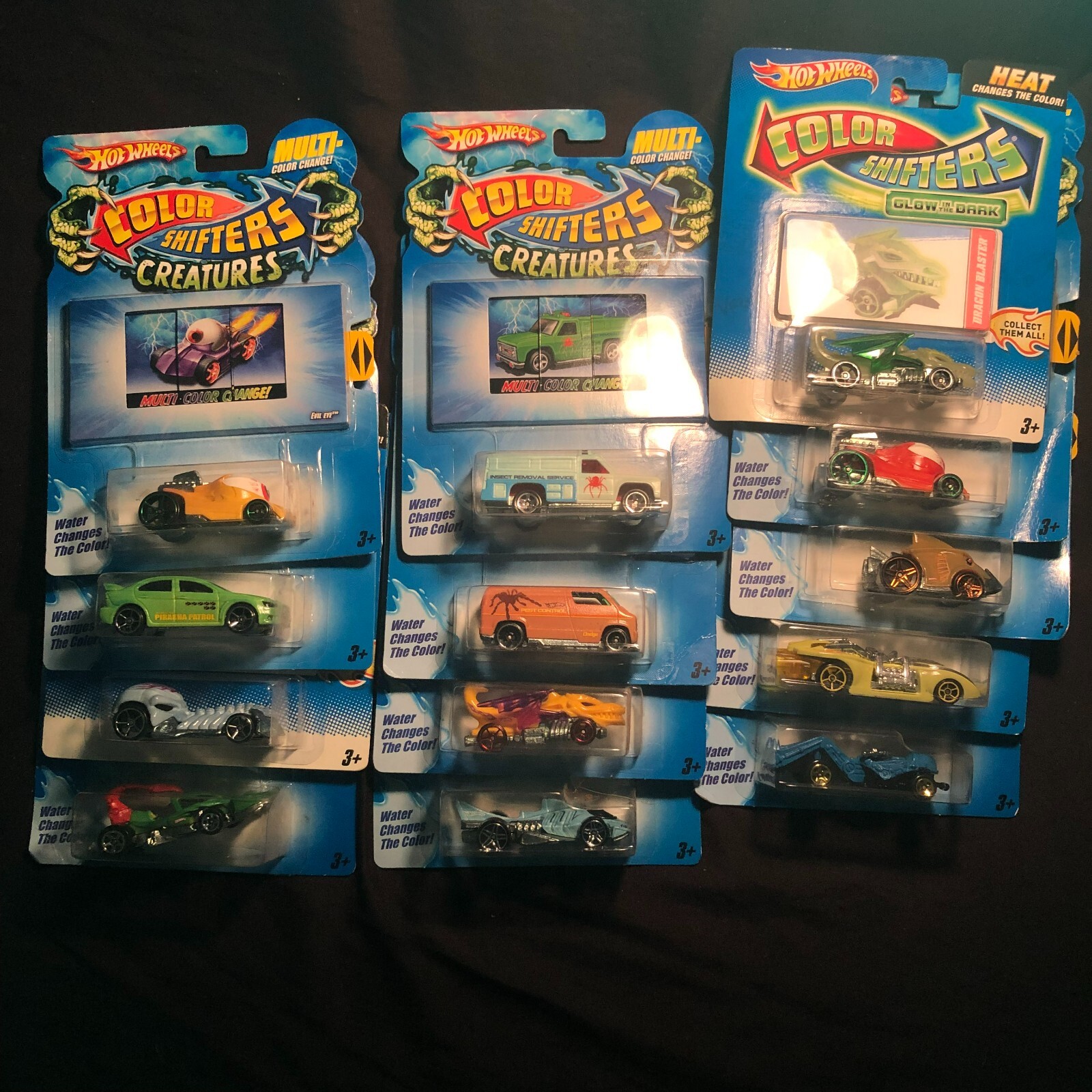 Hot Wheels 2009 and 2010 Color Shifters Creatures NIP You Choose