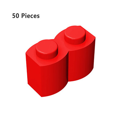 30136 Palisade Brick 1X2 Red Bricks 50PCS Bricks, Pieces & Parts 100% Compatible