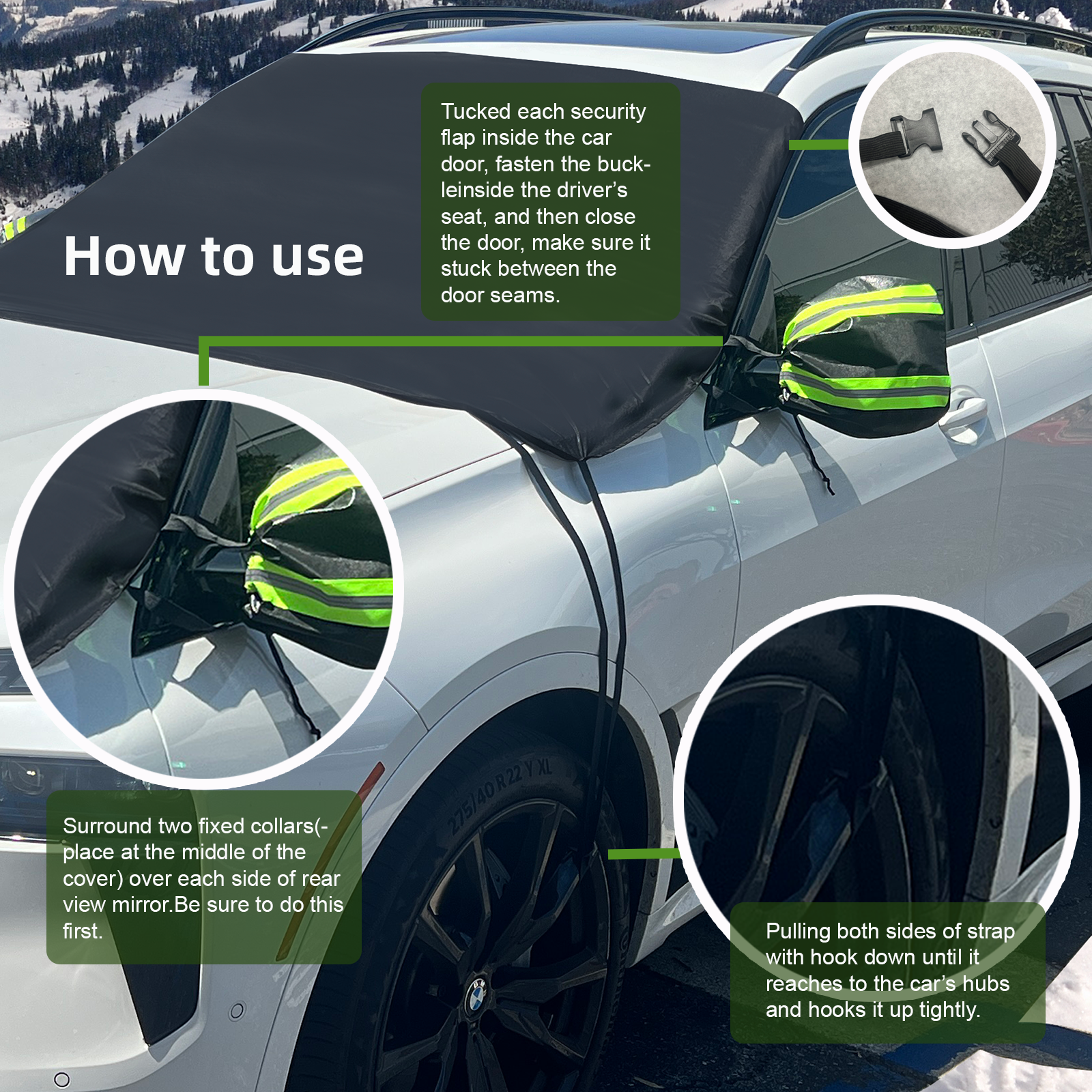 Car Windshield Snow Cover Sun Shade Winter Dust Rain Ice Frost Guard Protector